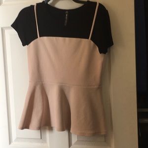 Cute top, faux layer, worn once